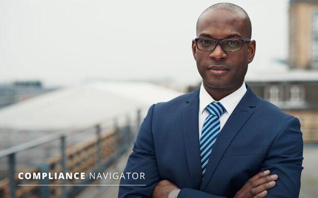 Man in business suit looking at the camera