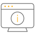 A computer monitor icon with a clock symbol inside, representing online time or internet browsing.
