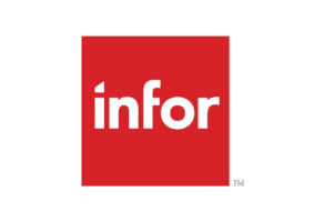 logo with red square and white texting spelling infor