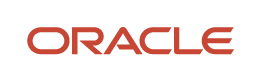 The image shows the word "Oracle" in bold red capital letters on a transparent background.