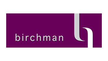 The image shows the Birchman logo with white text and design on a purple background.