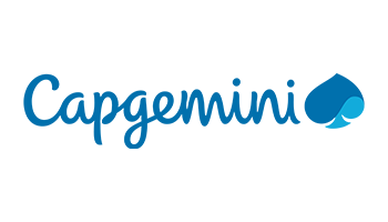 Blue Capgemini logo with a stylized spade symbol on the right.