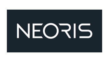 Black rectangle with the word "NEORIS" in white, modern, uppercase font centered inside.