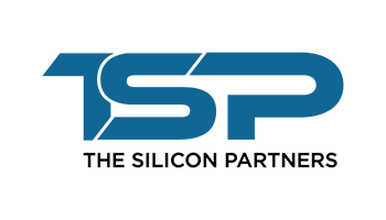 Blue logo with the letters "TSP" stylized in a bold, modern font.
