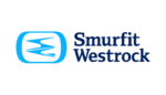 Logo of Smurfit Westrock featuring a stylized blue icon next to the company name in blue text.