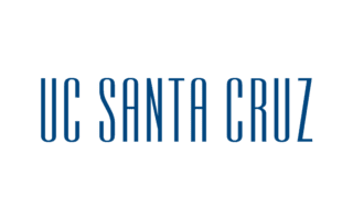 Text logo reading "UC Santa Cruz" in blue capital letters on a white background.